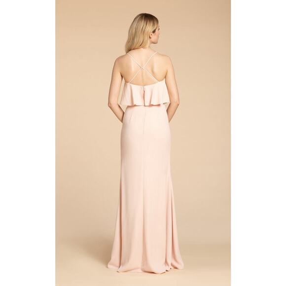 HAYLEY PAIGE OCCASIONS Formal Bridesmaid Dress Gown 5956-DL Pink Frose Sz 10 NWT - Picture 2 of 8